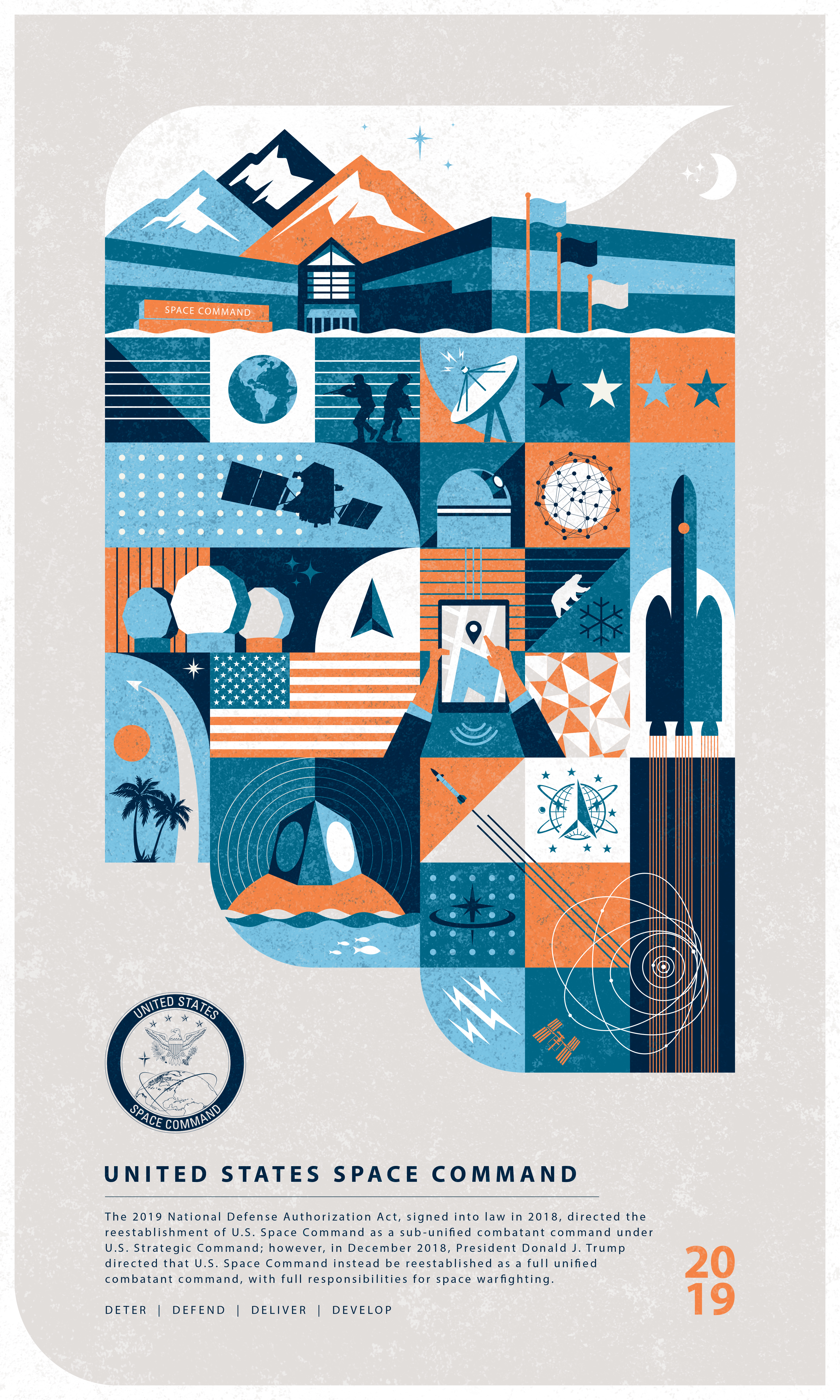 U.S. Space Command Stand-up Poster